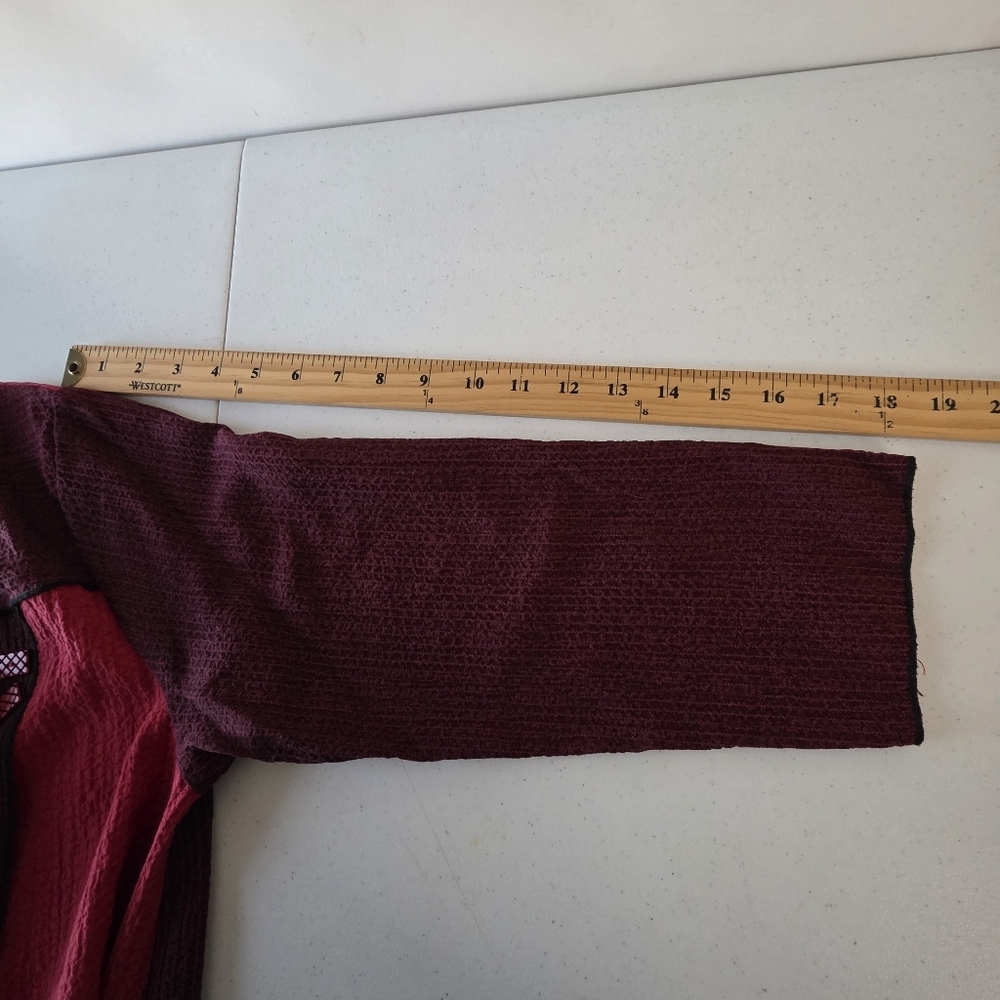 Habitat Colorblocked Oversized Top Size Small 3/4 Sleeves Lagenlook Shirt - Picture 10 of 14